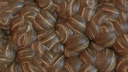 Fototapeta premium A bubble made wall textured like a shabby wood. 3D rendering. Abstract background.