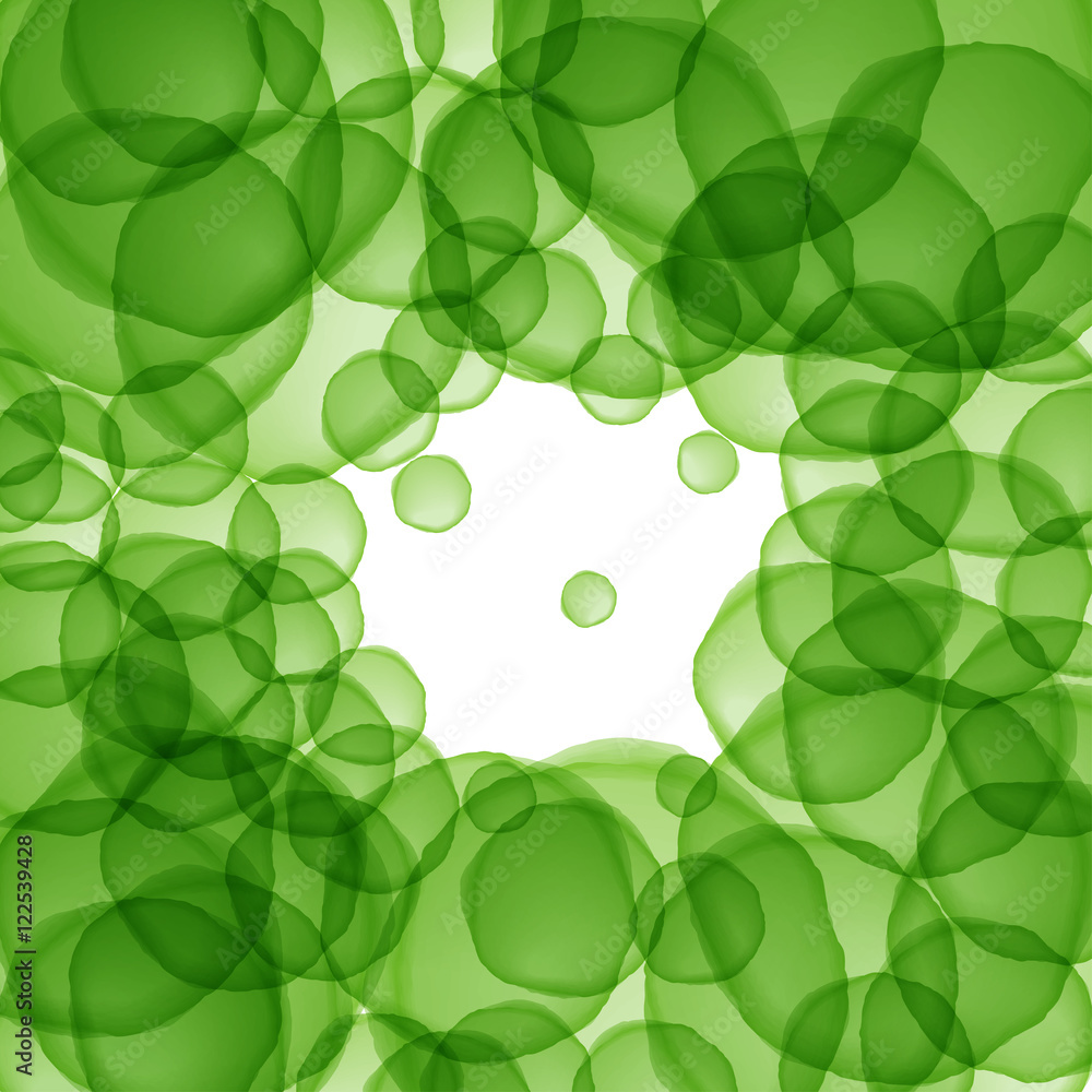 Poster green circle overlap color abstract background