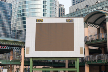 Obraz premium Large blank billboard on a street wall, banners with room to add your own text