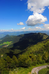 Naklejka na ściany i meble Overview from the top of the Eagles Nest, Kehlsteinhaus, Germany