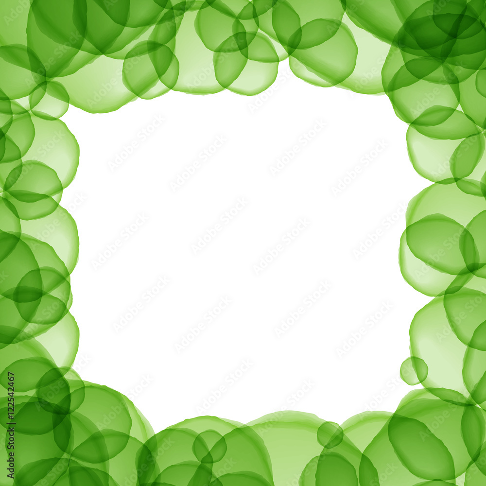 Poster green circle overlap color abstract background, with copy space