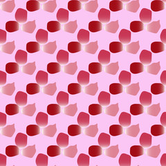 Pink petals of roses seamless pattern on pink background.