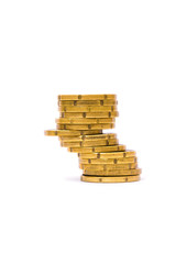 coins isolated on white background
