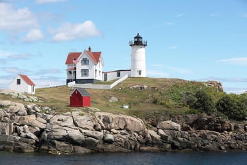 Fototapeta na wymiar Nubble Lighthouse in Kittery Maine