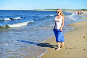 Young woman on beach