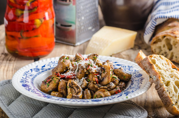 Delicious mushrooms salad