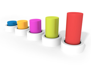 Colorful Business Bar Chart Graph