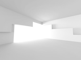 Abstract Interior Design White Modern Background