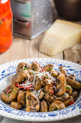 Delicious mushrooms salad