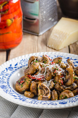 Delicious mushrooms salad