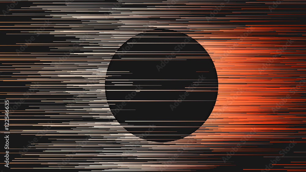Poster Digital lines abstract background. 3d rendering
