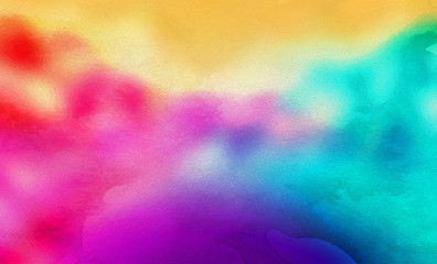 A Rainbow Abstract Watercolor Background - 122547018