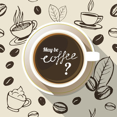 Coffee Cup Top View Flat Icon