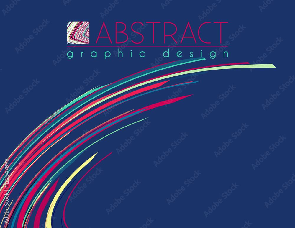 Aufkleber abstract template variegated strips. vector design of poster