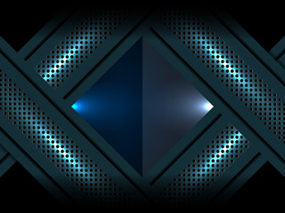 metallic blue abstract background, Vector Illustration