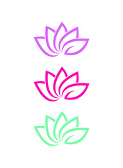 leaf/ lotus symbol logo illustration