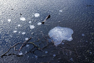 Frozen Lake in Sweden - 122551214