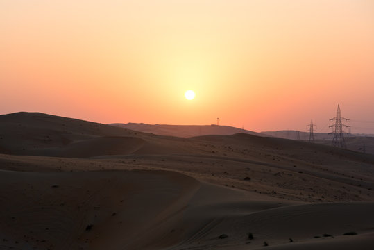 Desert dunes in Liwa, United Arab Emirates