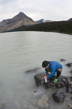 Camping and mountain bike touring near Lorna Lake. Spruce Lake Protected Area. South Chilcotin Mountains. British Columbia, Canada