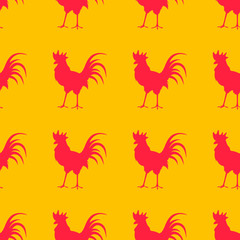 Seamless background with colorful poultry.