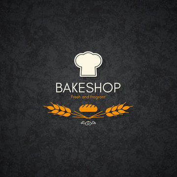 Vintage logotype for bakery and bread shop