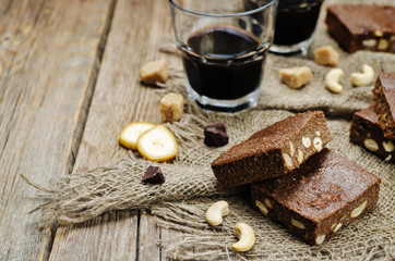 Chocolate banana cashew butter bars