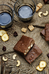 Chocolate banana cashew butter bars