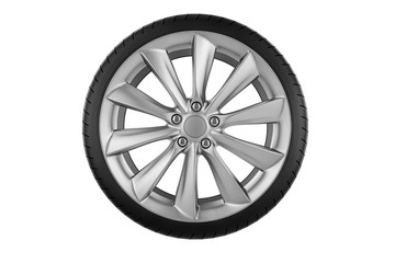 Fototapeta premium Car wheel. Isolated on white background