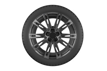 Obraz premium Car wheel. Isolated on white background