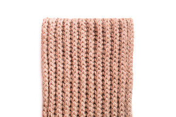 knitted piece of scarf isolated