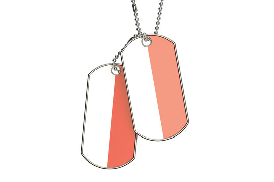 Indonesian Dog Tags, 3D rendering
