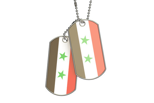 Syrian Dog Tags, 3D rendering