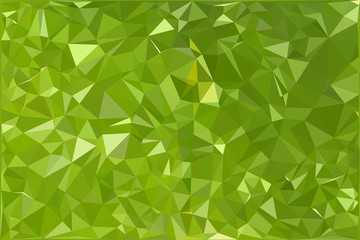 Abstract vector background of green triangles. Trendy polygonal background for covers, banners, posters and web design