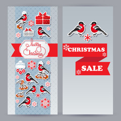 Vector winter sale leaflets.