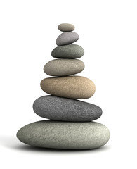 balancing stones concept   3d illustration