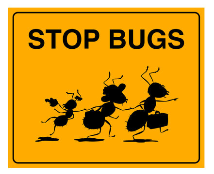 vector stop bugs illustration