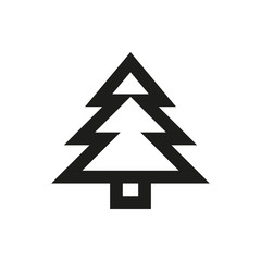Fir tree icon isolated concept on white background