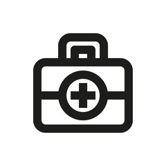 Obraz premium medicine chest icon concept on white background