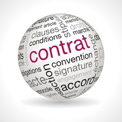 French contract theme sphere with keywords