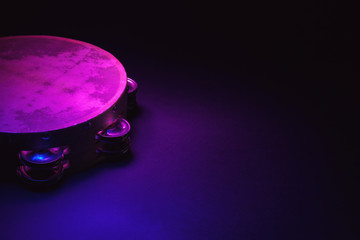 Wooden Tambourine in Studio