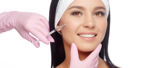 Injections of anti-aging facial