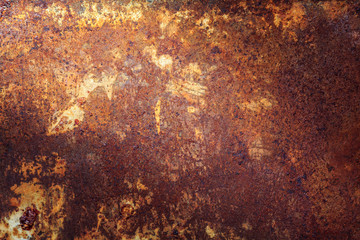 Rusty metal texture or rusty metal background. Grunge retro vintage of rusty metal plate for design with copy space for text or image.