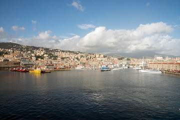 Naklejka na ściany i meble Port of Genoa