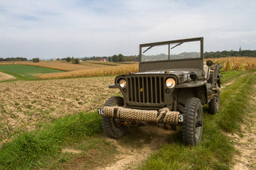 Willys Jeep.  Military vehicle used in Second World War made in America   © krysek