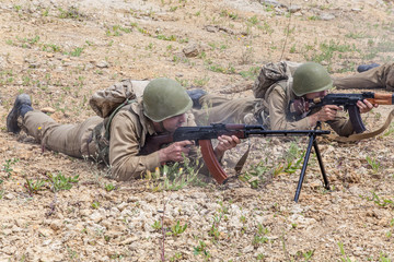 Fototapeta premium Soviet Spetsnaz on a mission
