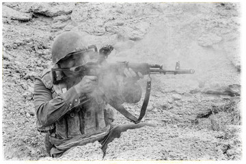 Soviet paratrooper in Afghanistan