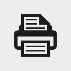 print icon stock vector illustration flat design