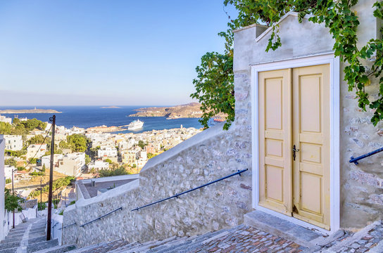 Old Gate In Ermoupolis, Syros Island, Cyclades, Greece