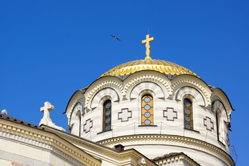 Dome of the Church of St. Vladimir. Hersonissos. Crimea