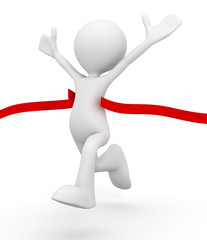 finishing the race concept  3d illustration